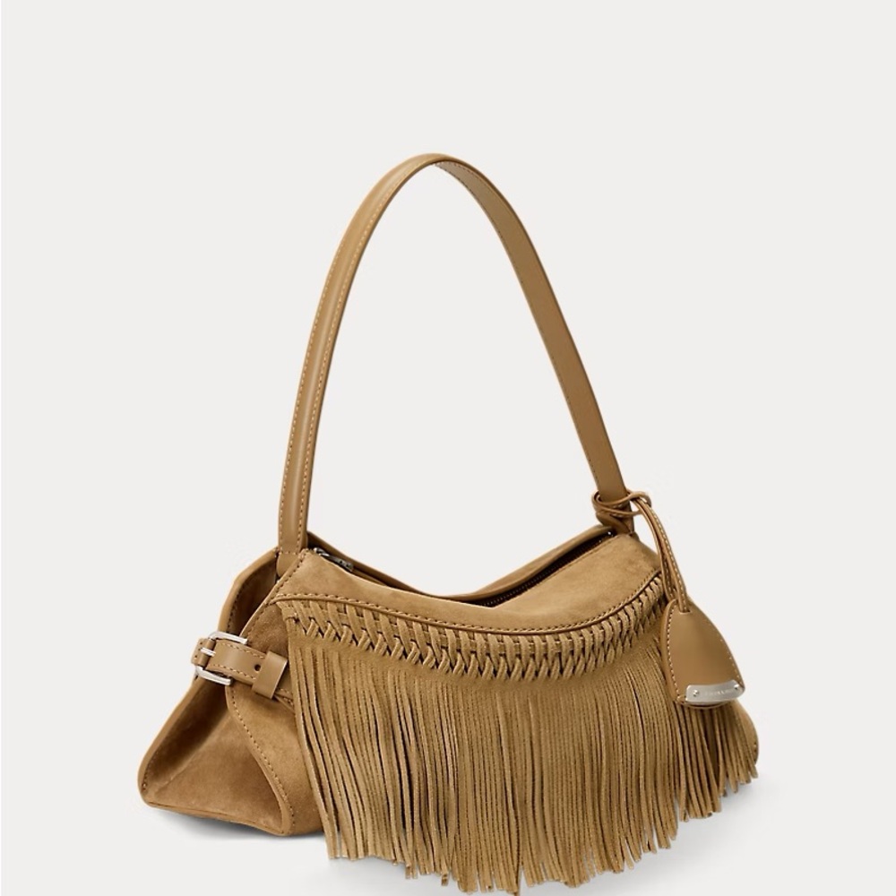 Ralph Lauren Collection Tan Fringe Shoulder Bag - Picture 5 of 13